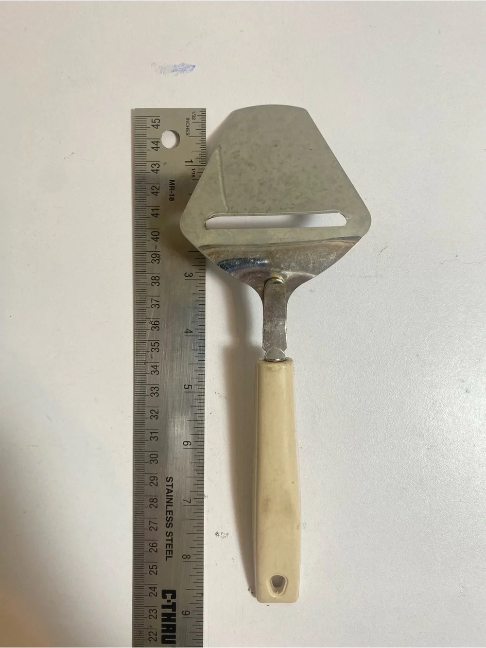 Vintage EKCO USA Cheese Plane Slicer Cream Handle 9”